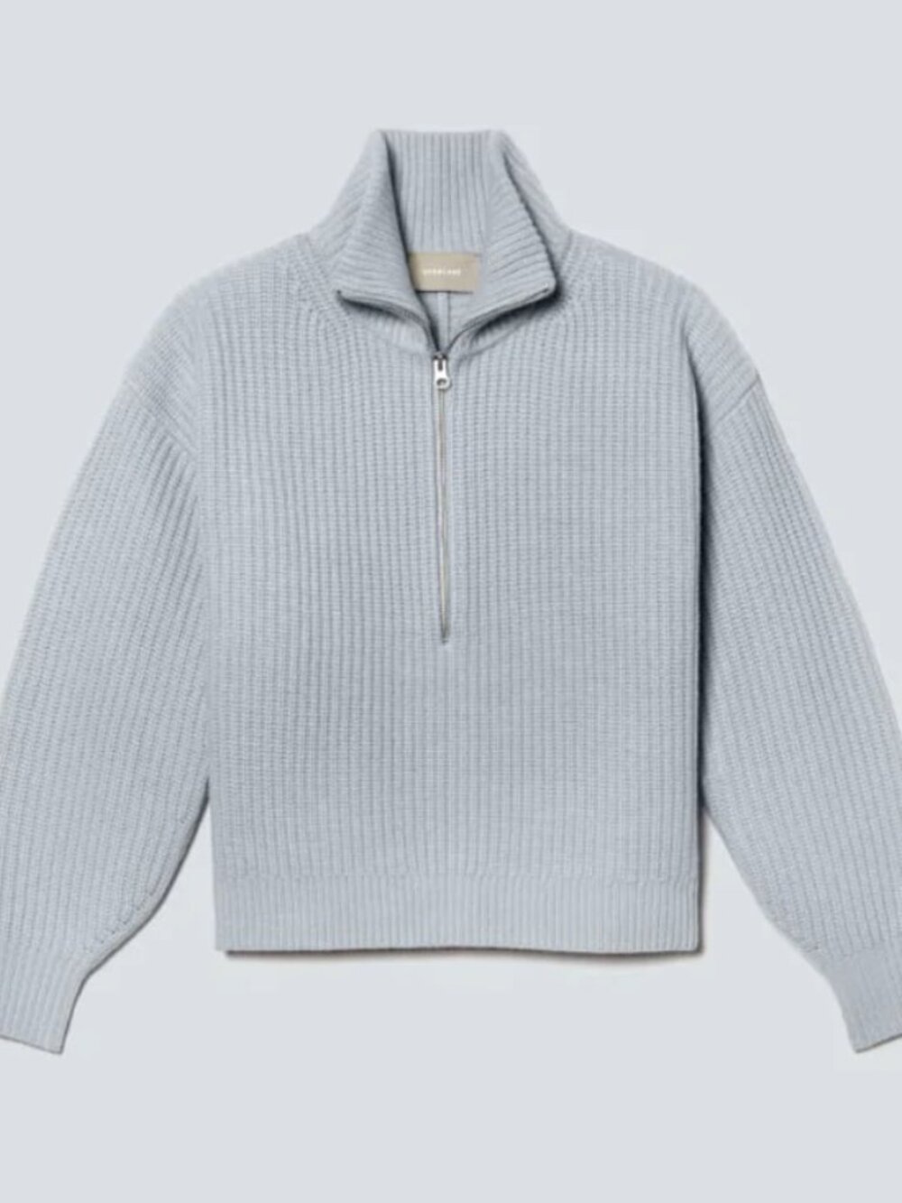 Everlane Felted Merino Half-Zip Sweater in Sky